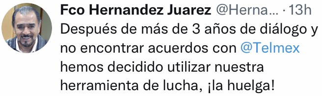 Estallaría huelga en Telmex el próximo 11 de mayo.