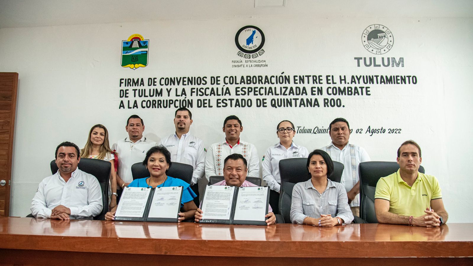 Signan dos convenios Ayuntamiento de Tulum con Fiscalía Especializada en Combate a la Corrupción.