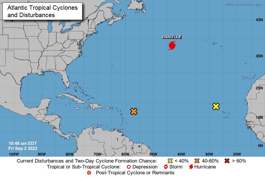 Surge “Danielle” primer huracán de la temporada en el atlántico, no representa peligro para Quintana Roo.
