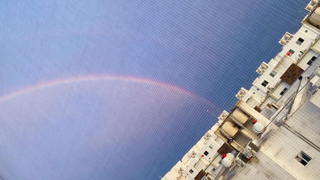 Espectacular arcoíris se muestra en Cancún
