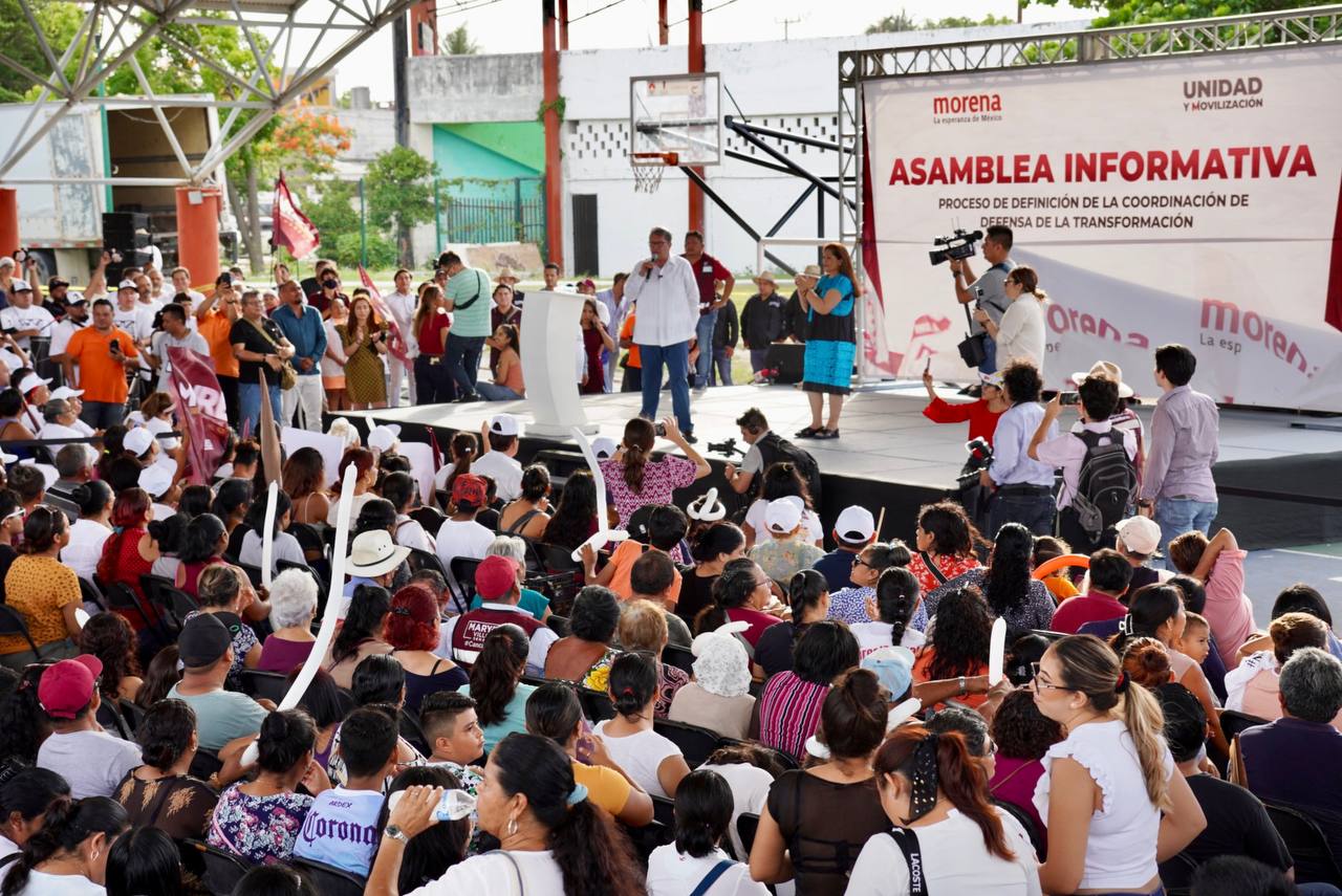 La Senadora de Morena por Quintana Roo, Marybel Villegas Canché, acompañó al aspirante