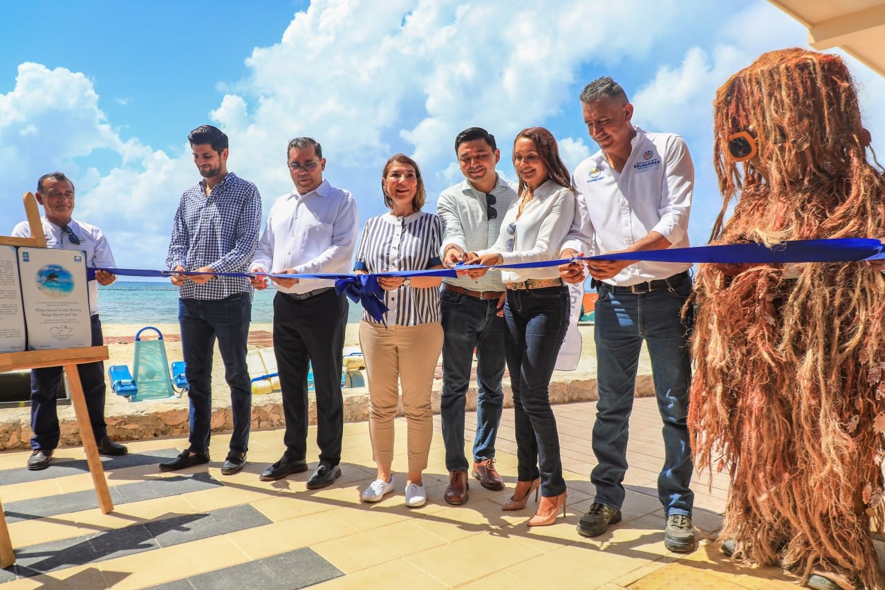 La playa inclusiva "Pelícanos", con certificaciones Blue Flag y Platino, fue inaugurada hoy por el gobierno municipal que preside Lili Campos,