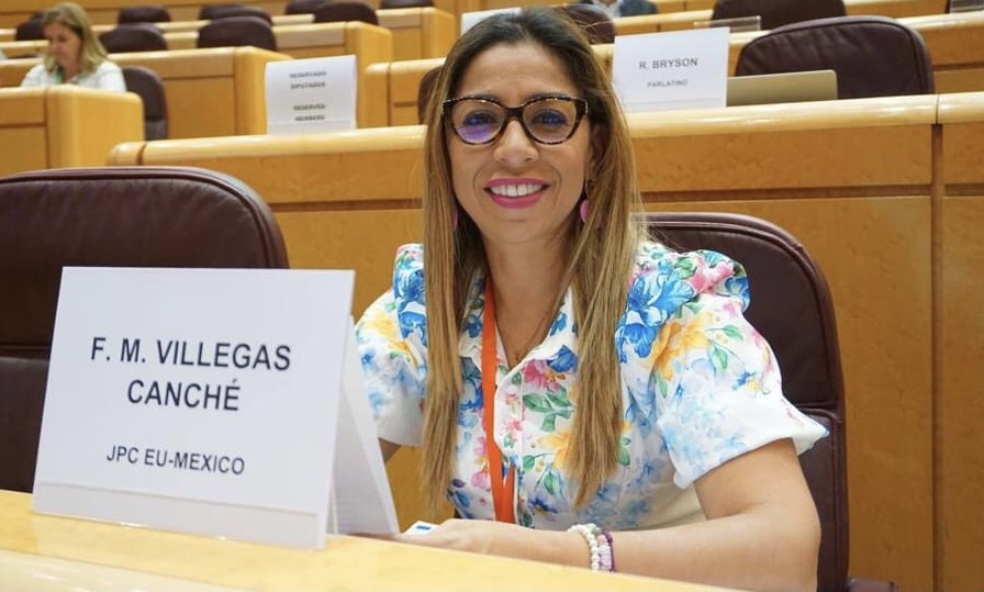 La senadora Marybel Villegas Canché se encuentra en España donde participa en la decimoquinta sesión de la Asamblea Eurolat.