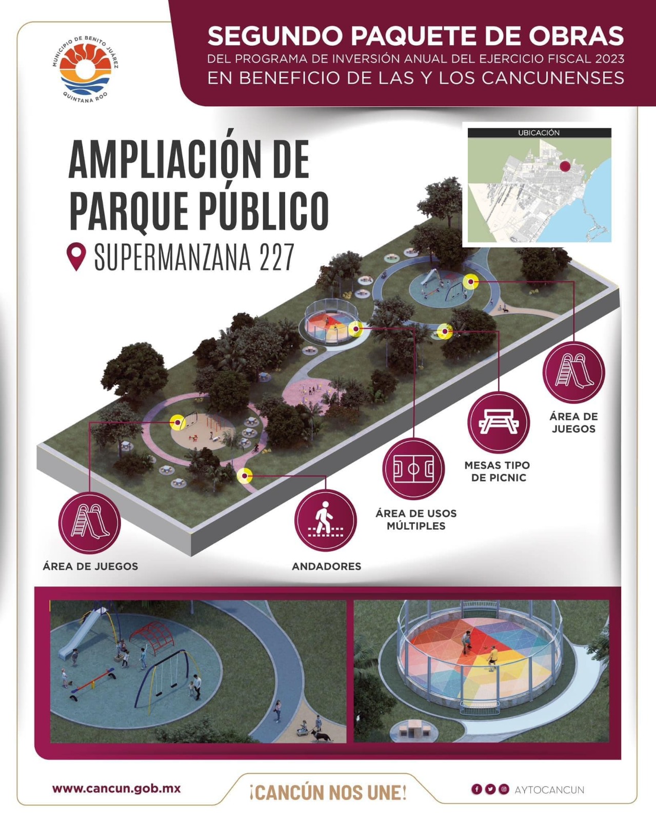 la Presidenta Municipal, Ana Paty Peralta, aseguró que este año Cancún continuará consolidando proyectos históricos de infraestructura